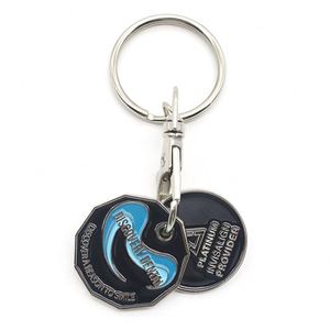 Porte-clés en métal personnalisé avec pièce de monnaie canadienne de un quart de loonie, jeton promotionnel, souvenir et article de shopping - Product Image 2