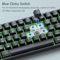 RGB Backlit ABS Keycaps Full-key Non-conflict USB Wired Mechanical Keyboard for Gaming Laptop