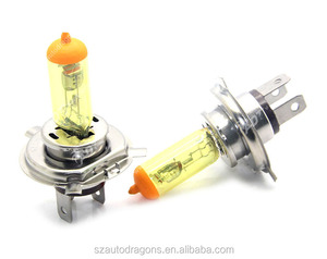 Nouvelle ampoule de phare halogène jaune H4 pour voitures 3500K, ajustement universel 12V - Product Image 1