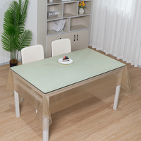 Nappe transparente en PVC avec paillettes argentées subtilles RNPT, imperméable, pour cuisine, salle à manger, hôtel et fêtes
