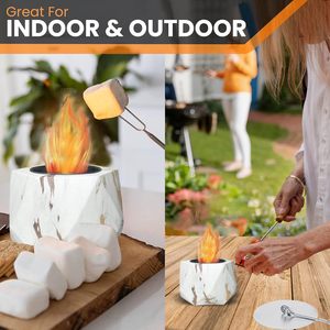 Concrete <strong>Table</strong> Fireplace Alcohol <strong>Table</strong> <strong>Top</strong> Firepit Smores Maker <strong>Fire</strong> Pits Mini Portable Tabletop <strong>Fire</strong> Pit for Patio Decor - Product Image 3