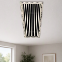 Grille de ventilation linéaire moderne en aluminium recouvert de plastique avec noyau amovible pour plafond et mur de système CVC, gris argenté