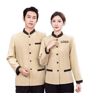 Promotion : Uniforme de personnel hôtelier 2 pièces, logo personnalisé, uniformes de femme de chambre et d'agent de ménage pour femmes - Product Image 4