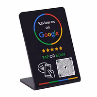 Menu de table personnalisé en PVC, carte de commentaires Google, médias sociaux Instagram, support NFC avec code QR