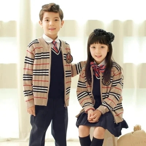 OEM Uniforme Scolaire Câble Style Britannique Femmes Hommes Travail Uniforme Cardigan Enfants Garçon Fille Style Coton <span class=keywords><strong>Pull</strong></span> Personnalisé Scho - Product Image 3