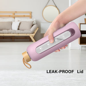 <span class=keywords><strong>Vaso</strong></span> Minimalista de Alta Calidad de 32 oz, Recipiente de Vidrio, Botella de Agua de Vidrio Ecológica con <span class=keywords><strong>Tapa</strong></span> y Funda de Silicona - Product Image 5