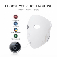 Appareil de beauté LED multi-modes pour le soin du visage avec temps de séance réglable et contrôleur portable