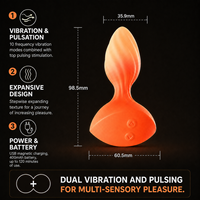 10 fréquences de vibration, plaisir sexuel, plug anal, masseur masculin, double moteur, forte puissance, sex toy, boutique e-commerce pour adultes.