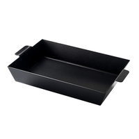 Casseroles de buffet rectangulaires en acier inoxydable colorées chauffe-plat antiadhésif robuste avec poignées pour le service de restauration de banquet