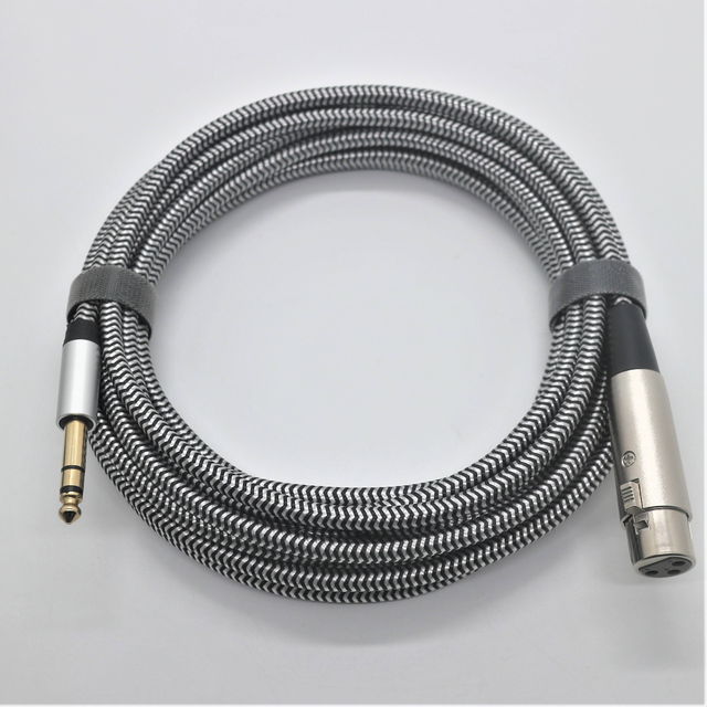Factory Wholesale XLR to 1/4 Inch TS Balanced Cable 3 Pin 6.35mm Microphone Cable in Stock