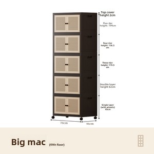 <span class=keywords><strong>Lener</strong></span> MM--9699 4-Schichtiger Rechteckiger Kleiderorganizer im Japanischen Stil aus Kunststoff für Wohnzimmer und Kinderschrank - Product Image 5