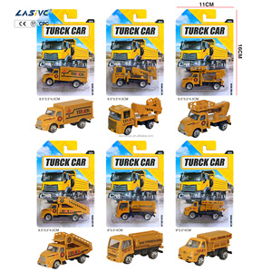 LASIVE TOYS Coche de juguete de simulación a escala <span class=keywords><strong>1</strong></span>:64, de aleación fundida a presión, vehículo de construcción deslizante de metal, camión de ingeniería deslizante - Product Image 1