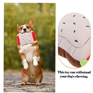Giocattolo Interattivo per <span class=keywords><strong>Cani</strong></span> a Forma di Pane, Design a Sandwich con Suono, Personalizzabile, per Intrattenere gli Animali Domestici - Product Image 6
