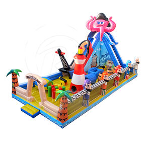 Videurs gonflables commerciaux de bateau de pirate aire de jeux de parc aventure en plein air parcours d'obstacles jeux d'amusement château plein d'entrain - Product Image 3