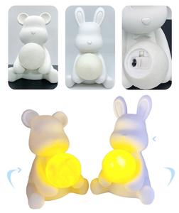 Ingrosso 17cm di altezza della banca della moneta ornamenti violenti orsi fluide orso della luna con luce a LED - Product Image 6