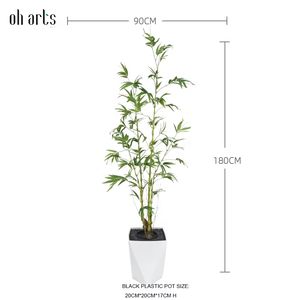 Chất lượng cao 6ft 180cm OH nghệ thuật Trung Quốc cây tre tre tre cây nhân tạo bambusa ventricosa Phật bụng tre cho trang trí nội thất - Product Image 2