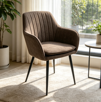 Chaise de salle à manger moderne minimaliste de luxe italien, mobilier de maison, dossier rembourré pour restaurant et salon