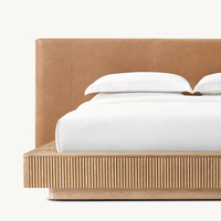 Mobilier Moderne sur Mesure pour Chambres à Coucher, Lits Simples et Doubles, Lits Créatifs en Bois Massif et Lits avec Tête de Lit Rembourrée