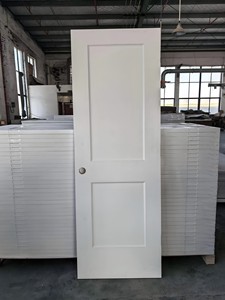 Puerta Interior <span class=keywords><strong>de</strong></span> 5 Paneles, 30x80'', Estilo Shaker, Blanca, Preimpregnada, Núcleo Sólido <span class=keywords><strong>de</strong></span> HDF, Precolgada, Moldeada, con Marco, para Dormitorio, Cocina, Casa - Product Image 2