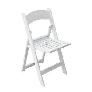 Silla plegable para exteriores, asiento de listón de resina, Ultra fuerte, PP