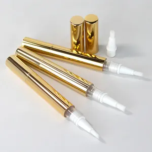 Bolígrafo vacío de aceite para cutículas, pluma de aceite para cutículas doradas de 3ml y 5ml con logotipo, venta al por mayor