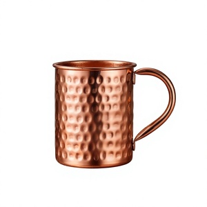 Hammered Pure Copper Moscow Mule Mug Traditional Drinkware Solid Metal Coffee <b>Tea</b> <b>Cup</b> Barware Supplies - Product Image 1