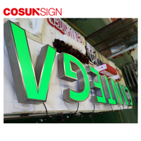 Lettres lumineuses LED personnalisées pour enseignes murales extérieures, publicité pour magasins et entreprises, éclairage étanche, grandes lettres