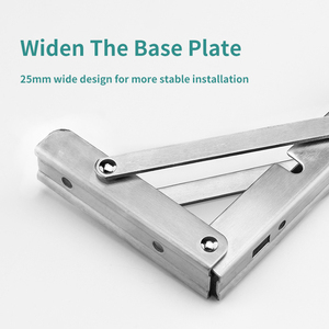 Zuogang thép không gỉ sắt treo tường hỗ trợ tam giác mùa Xuân Kim loại gấp Kệ Bracket - Product Image 4