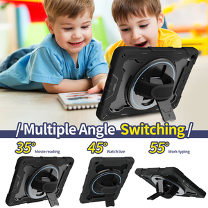 Étui robuste pour <span class=keywords><strong>iPad</strong></span> 10,2 pouces, protection intégrale antichoc, béquille rotative à 360°, sangle de maintien, <span class=keywords><strong>coque</strong></span> de protection anti-chute pour tablette - Product Image 4