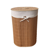 Paniers de rangement ronds en bambou pliables Organisateur de blanchisserie pliable pour vêtements dans l'espace de garde-robe