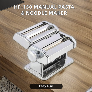 HF-150 HAIOU Machine à pâtes manuelle de haute qualité, rouleau à pâte, coupe-pâtes, chapati, pain, tortilla, dumpling, usage domestique - Product Image 4