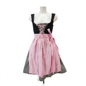 Robe traditionnelle allemande Dirndl pour femme, idéale pour l'Oktoberfest, Halloween, le Carnaval, déguisement, tablier, tenue festive, robe de demoiselle d'honneur - Product Image 1