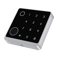 Control de Acceso Biométrico WiFi Tuya para Hogar Inteligente, Diseño Cuadrado, Agregar/Eliminar Usuarios, Lector de Huellas Dactilares Metálico con Teclado Táctil
