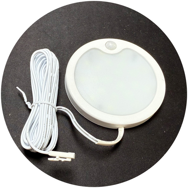 2700k 4500k 6500k Led Cabinet Light PIR Sensor Led Puck Light 24v Under Cabinet Motion Sensor Light for Closet Cupboard Wardrobe
