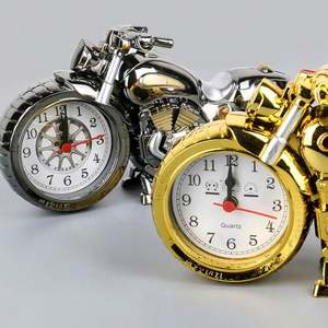 Creative Digital Analog <b>Motorcycle</b> Styling Alarm <b>Clock</b> Elementary School Students Waking Home Decor Bedside Table Desk - Product Image 1