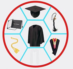 Togas y birretes de graduación brillantes color granate para adultos, con borla, uniforme universitario unisex para adultos, año 2026 - Product Image 5