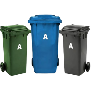 ถังขยะพลาสติก HDPE สีเขียวรักษ์โลก ขนาด 120 ลิตร ได้รับการรับรองมาตรฐาน EN840 ยี่ห้อ TEKNIK KONTEYNER - ส่งตรงจากผู้ผลิตในตุรกี ถังขยะสำหรับใช้งานกลางแจ้ง - Product Image 1