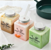 Bouteilles en plastique en forme de canard vides mignonnes tasses à thé Bubble Boba conteneur d'emballage de jus