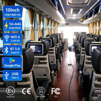 Écran de divertissement pour passagers Android VOD de 10,1 pouces pour sièges arrière de bus Yu Tong Kinglong Zhongtong Higer Coach