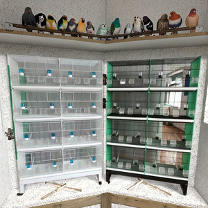 आधुनिक छोटी नस्लों पक्षी ट्रे स्क्वायर प्लास्टिक पैलेट बटन बंद करने के साथ 10 किलोग्राम क्षमता सभी मौसमों - Product Image 4