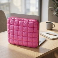 Étui pour ordinateur portable matelassé et rembourré, sac en nylon imperméable pour le bureau, l'école et les voyages