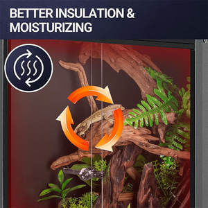 Reptizoo - <span class=keywords><strong>Terrarium</strong></span> en PVC populaire de grande taille, 120 gallons, vivarium, <span class=keywords><strong>terrarium</strong></span> <span class=keywords><strong>pour</strong></span> caméléons, 4x2x2, enclos <span class=keywords><strong>pour</strong></span> reptiles - Product Image 3