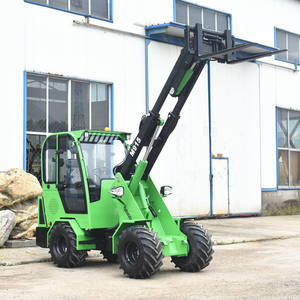 Transmisión hidráulica de 1,5 toneladas, tracción en las 4 ruedas, Mini Tractor agrícola articulado, <span class=keywords><strong>pequeño</strong></span> cargador de ruedas frontal, compacto, <span class=keywords><strong>precio</strong></span> múltiple - Product Image 3