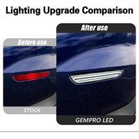 Lampu Sein Samping LED Otomatis untuk Ford Mustang 2015 2023 Lensa Bening Lampu Putih FR3Z 15A201 2 Pcs Set Pengganti