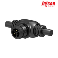 Connecteur industriel circulaire M16-T à double sortie de câble, étanche IP68, en nylon, avec verrouillage par vis, connexion filaire 2 broches 3 broches