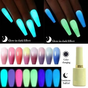 Gel à ongles 15 ml, 6 couleurs, colle d'extension lumineuse, gel acrylique sans forme de nail form, polygel - Product Image 2