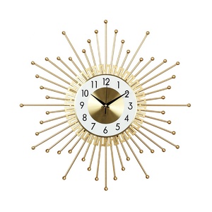 Horloge murale moderne en <span class=keywords><strong>fer</strong></span> forgé or, Design rétro, luxe, horloge murale créative, vente directe d'usine, nouvelle collection - Product Image 1