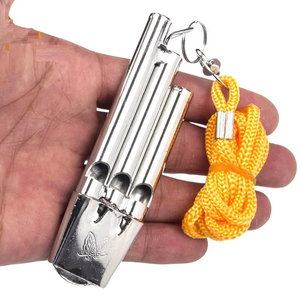 <span class=keywords><strong>Sifflet</strong></span> en métal en acier inoxydable à trois tons et deux tons de l'<span class=keywords><strong>arbitre</strong></span> de jeu de basket-ball - Product Image 5