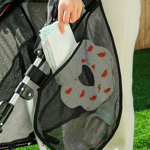 Sac de rangement en filet pour bébé 2026 avec grande capacité, organisateur latéral suspendu, rangement pour poussette, sac de transport latéral, filet de chargement, logo personnalisé - Product Image 3