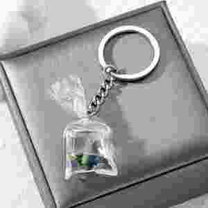 Creative Water Bag Fish Pendant Key Chain Tropical Fish Transparent Resin <b>Backpack</b> Pendant Keychain for Aquarium Promotion - Product Image 2